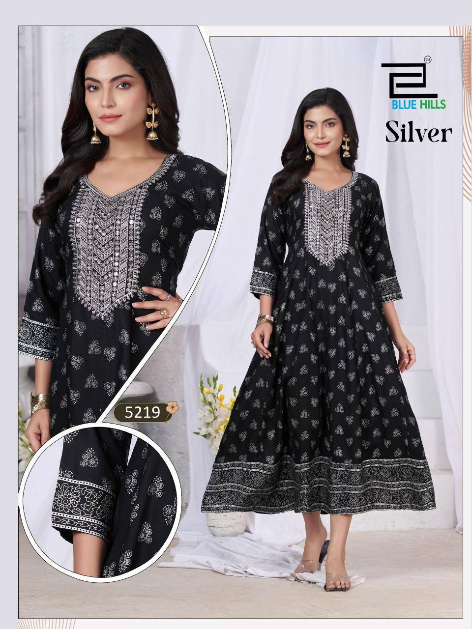 Blue hills silver Kurti manufacturers and suppliers in hydrabad